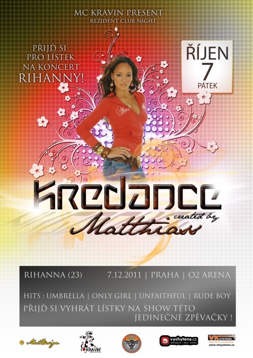 Páteční KreDance! party s Matthiassem a lístkama na Rihannu