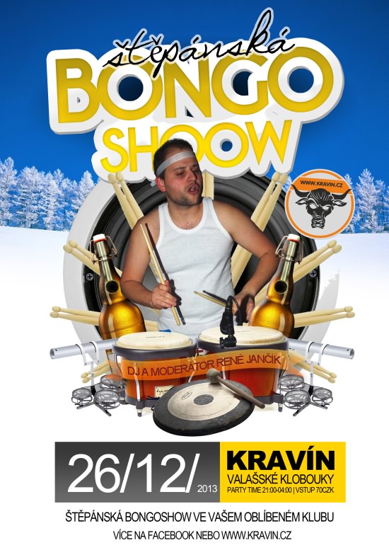 štěpánská bongoshow s rené jančíkem v Kravíně!